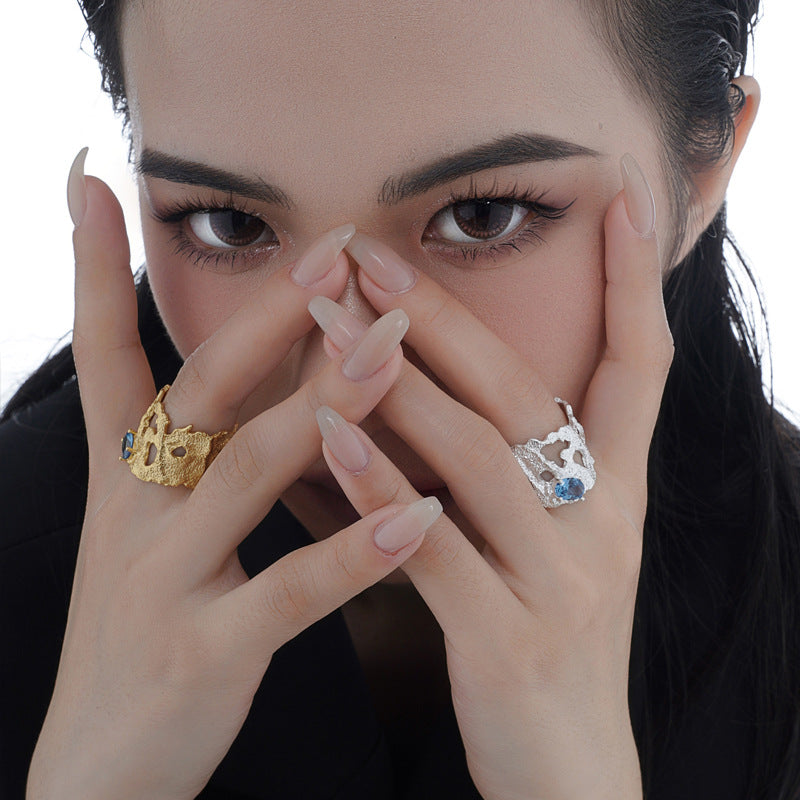 Molten Metal Abstract Rings