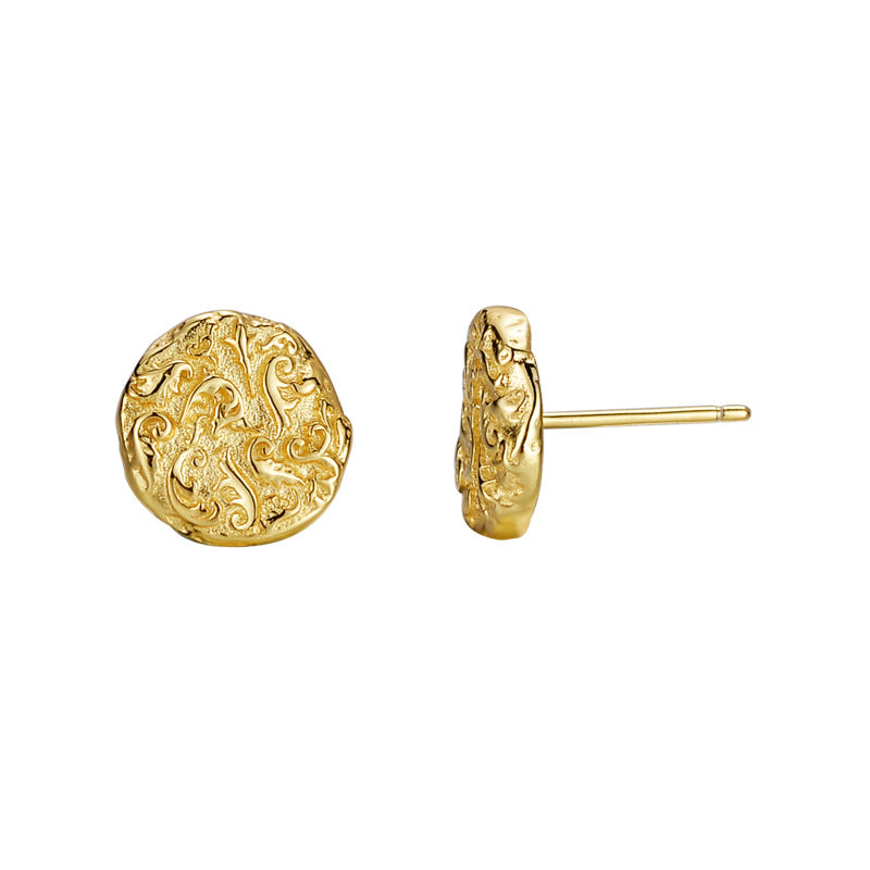 Hand-Engraved Scrollwork Earrings