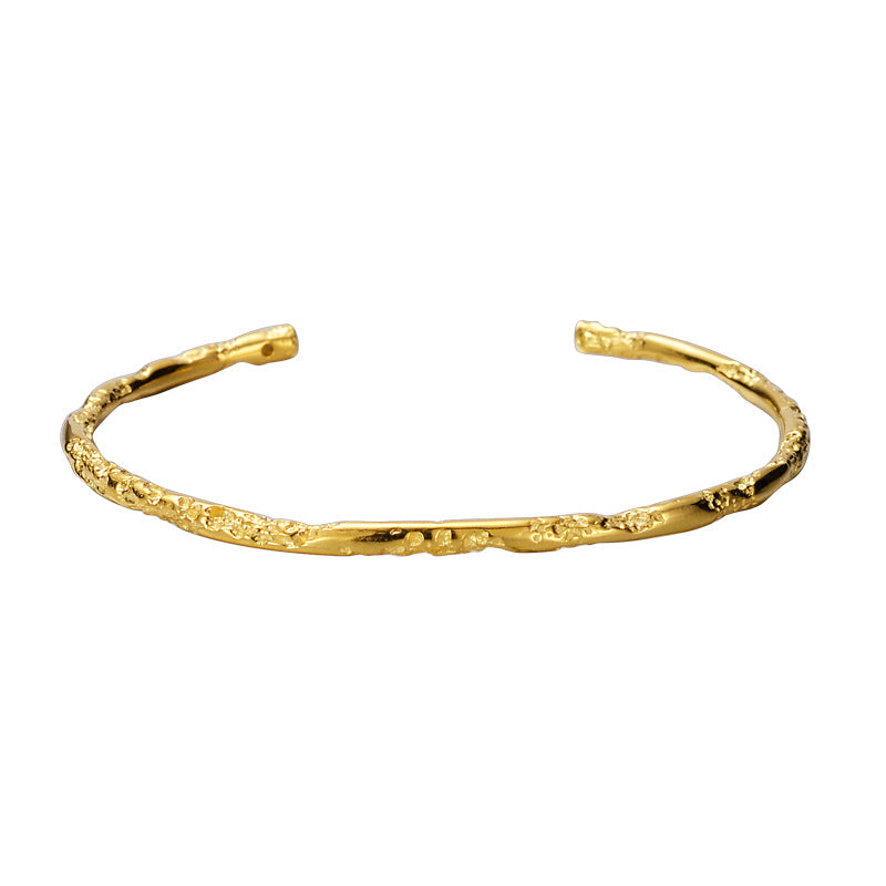 "Textured Twig Bangle"