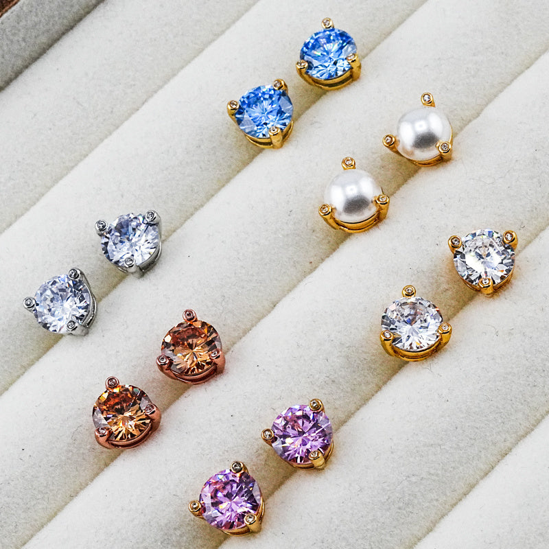 Kate Spade Three-Prong Zirconia Earrings