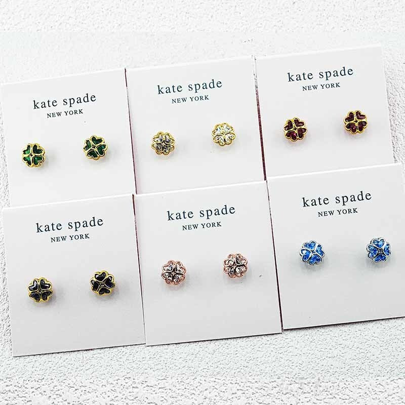 Kate Spade Four-Leaf Clover Crystal Earrings