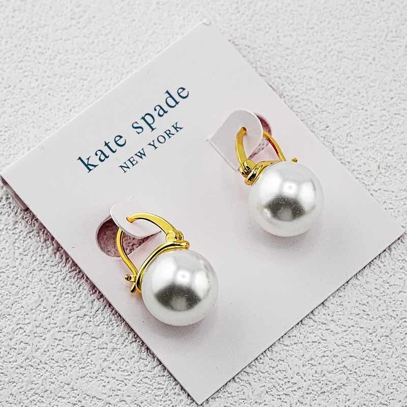 Kate Spade Beaded Pendant Metal Earrings
