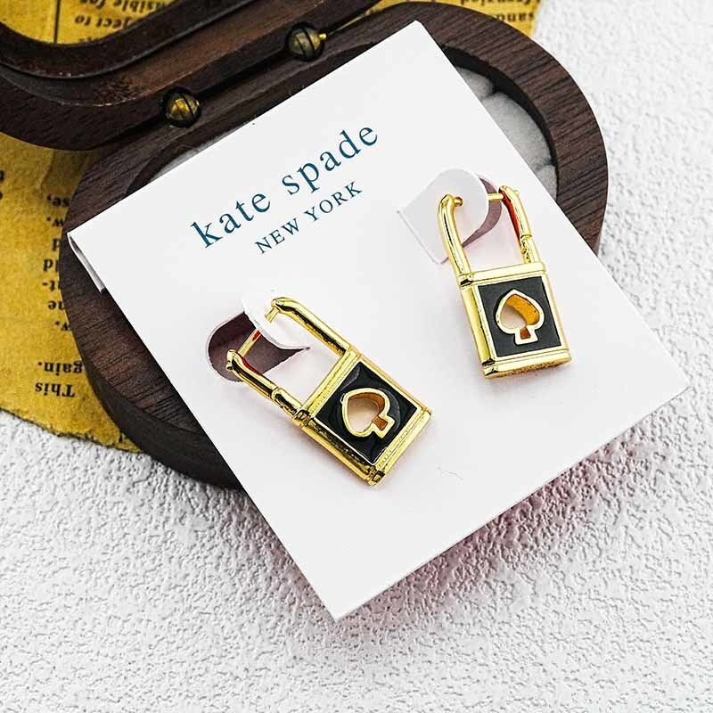 Kate Spade Vintage Metal Lock Stud Earrings