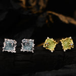 Melted Silver and Enamel Earrings

