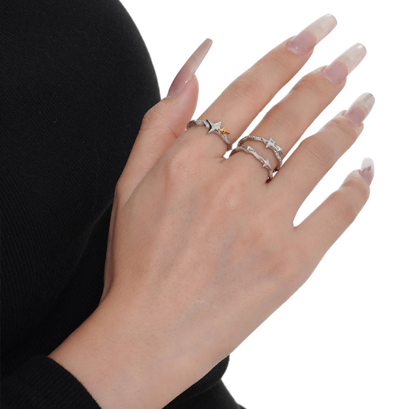 Sparkling Zirconia Star Cluster Ring

