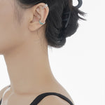 Serpentine Silver Ear Cuffs

