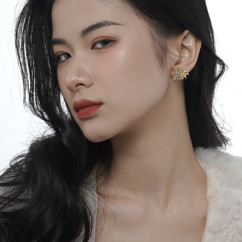 Unique Asymmetric Zirconia Studs

