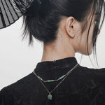 Raw Stone and Branch Necklace

