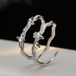 Twisted Sterling Silver Star Ring

