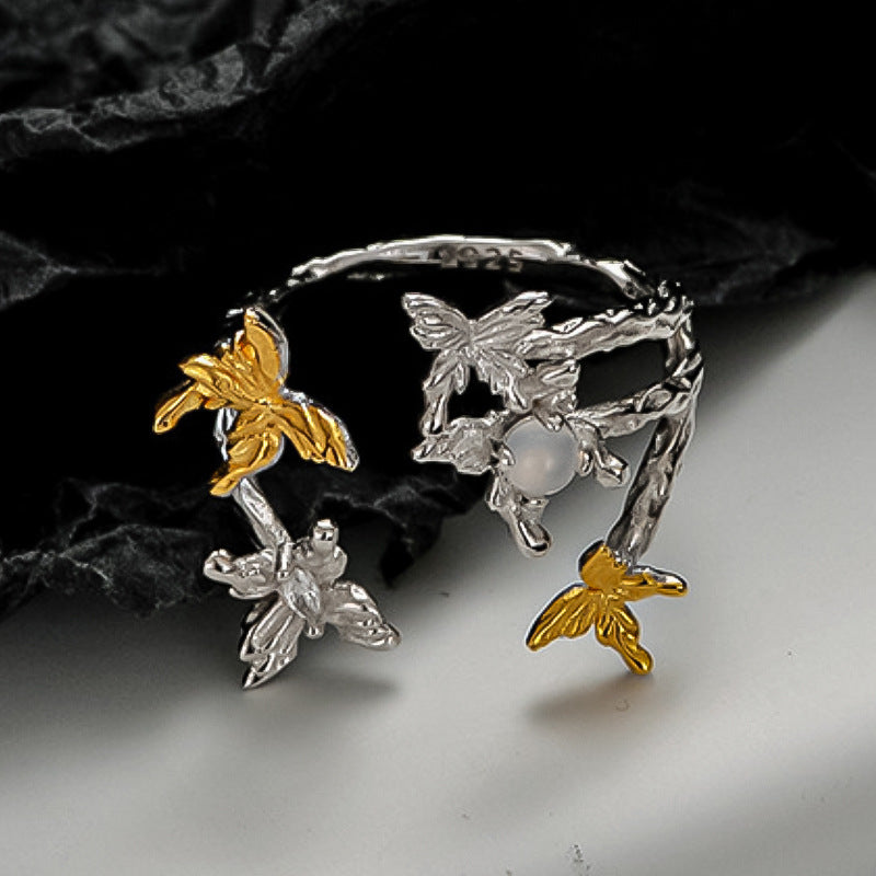 Contemporary Nature Lover's Butterfly Ring

