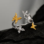 Delicate Butterfly and Opal Center Ring

