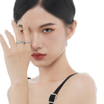 Abstract Wave Design Open Ring

