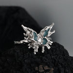 Dripping Metal Butterfly Ring


