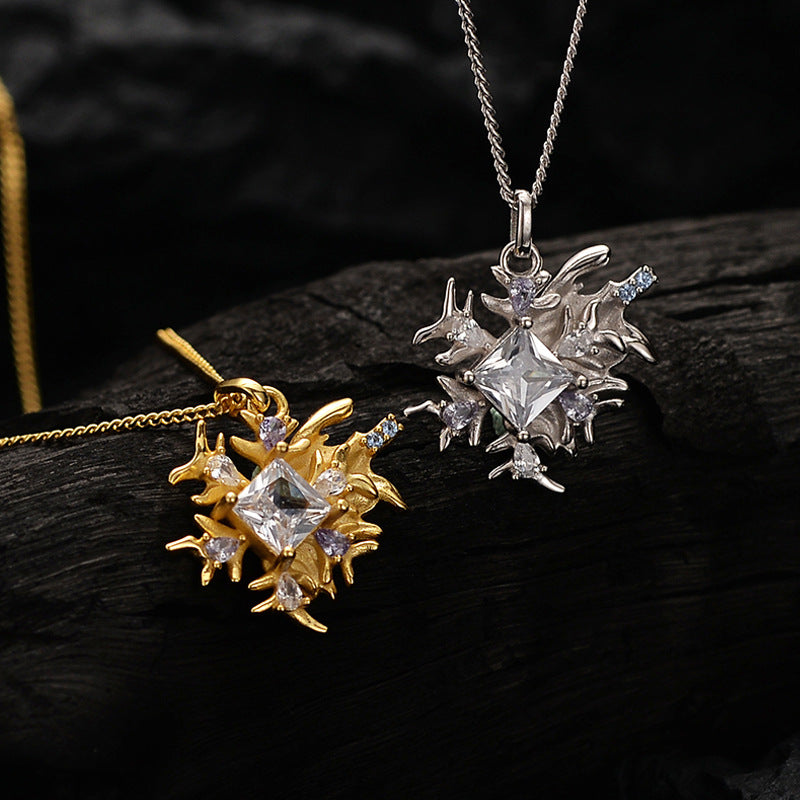 Chic and Edgy Textured Star Pendant

