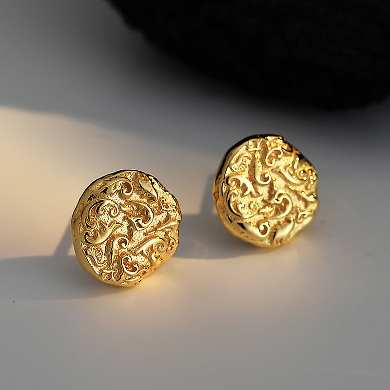 Mystical Swirl-Patterned Studs


