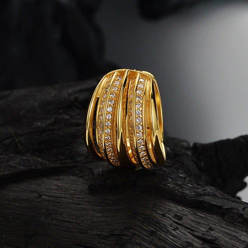 Classic Wide Hoop Earrings with CZ Stones

