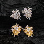 Icy Silver Zirconia Snowflake Earrings

