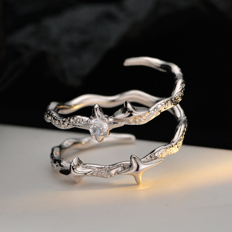 Rhinestone Paved Starlet Ring

