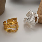 Folded Metal Statement Ring

