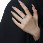 Modernist Open Ring with a Locket Detail

