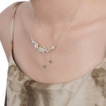Artisanal Sterling Silver Necklace with Dangles


