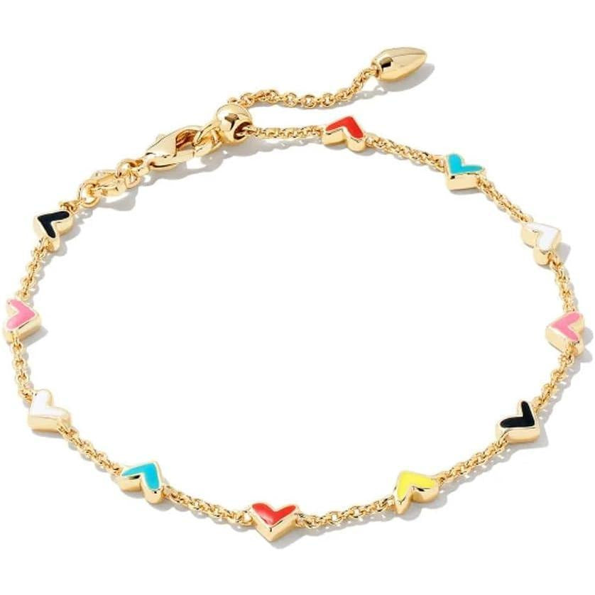 Kendra Scott Adjustable Crystal Heart Bracelet