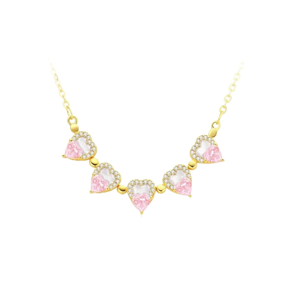 925 Sterling Silver Openable Lucky Four-Leaf Clover Diamond Necklace