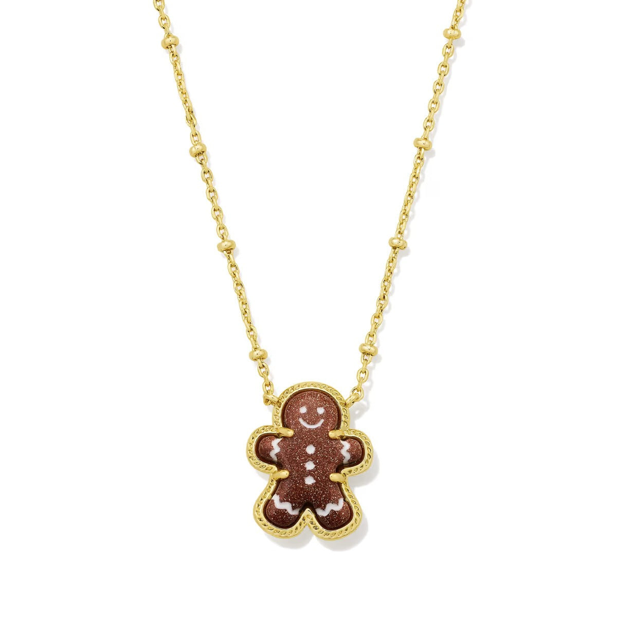 Kendra Scott Gingerbread Man Pendant Christmas Necklace Earrings Christmas Collection