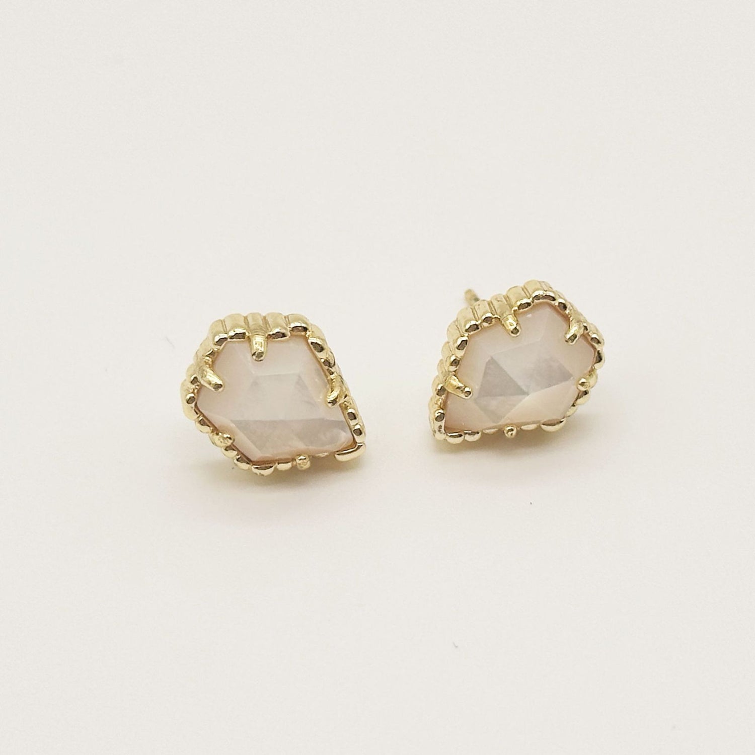 Kendra Scott Irregular Rhombus Mother-of-Pearl Gemstone Earrings