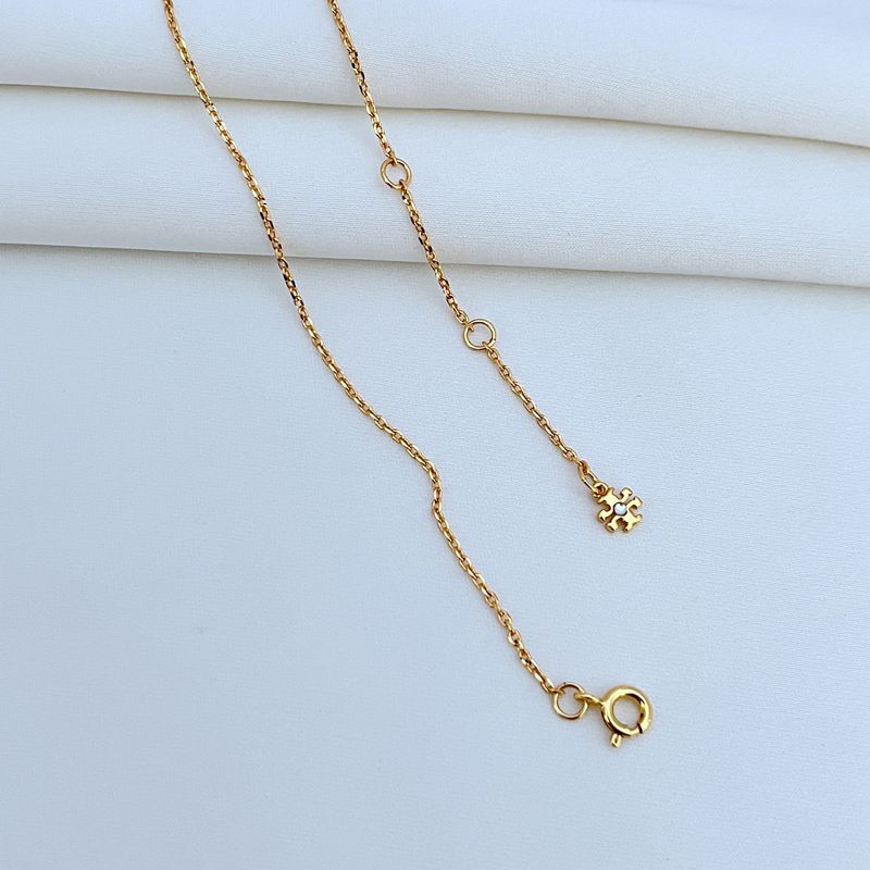 Tory Burch Heart Logo Adjustable Necklace
