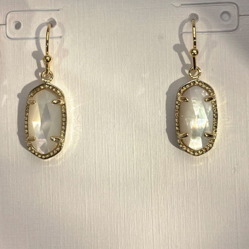 Kendra Scott Oval Geometric Mother-of-Pearl Earrings