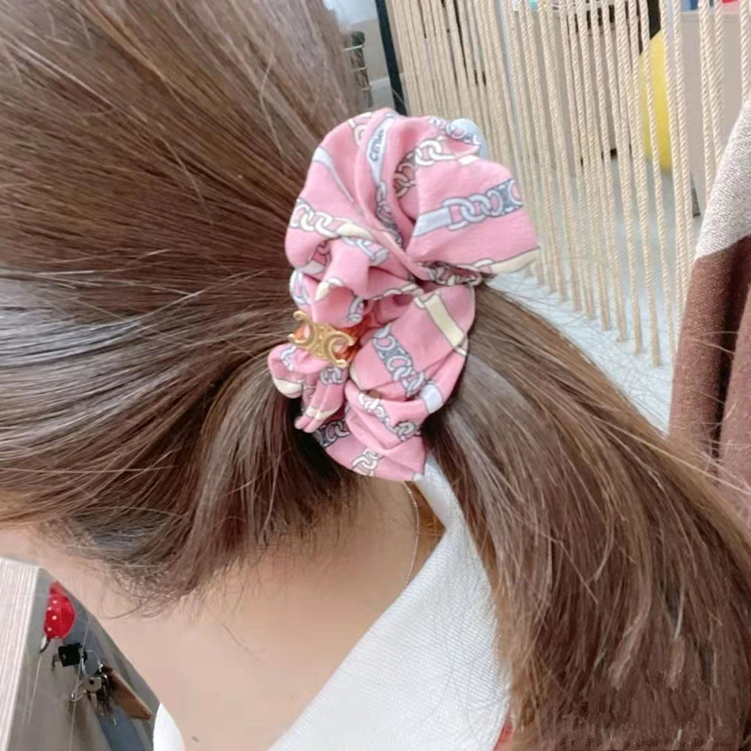 Celine Cute and Sweet Everyday Arc de Triomphe Fabric Hair Tie
