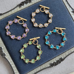 Sparkling crystal heart bracelets with gold-tone chain and heart-shaped stones