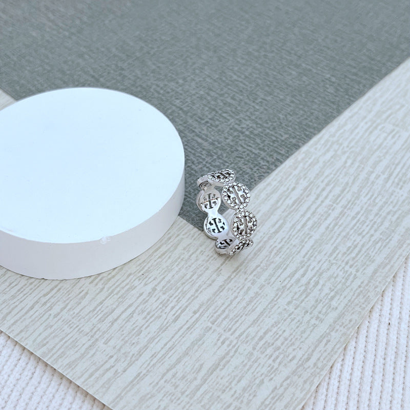 Tory Burch Diamond-Set Metal Rings