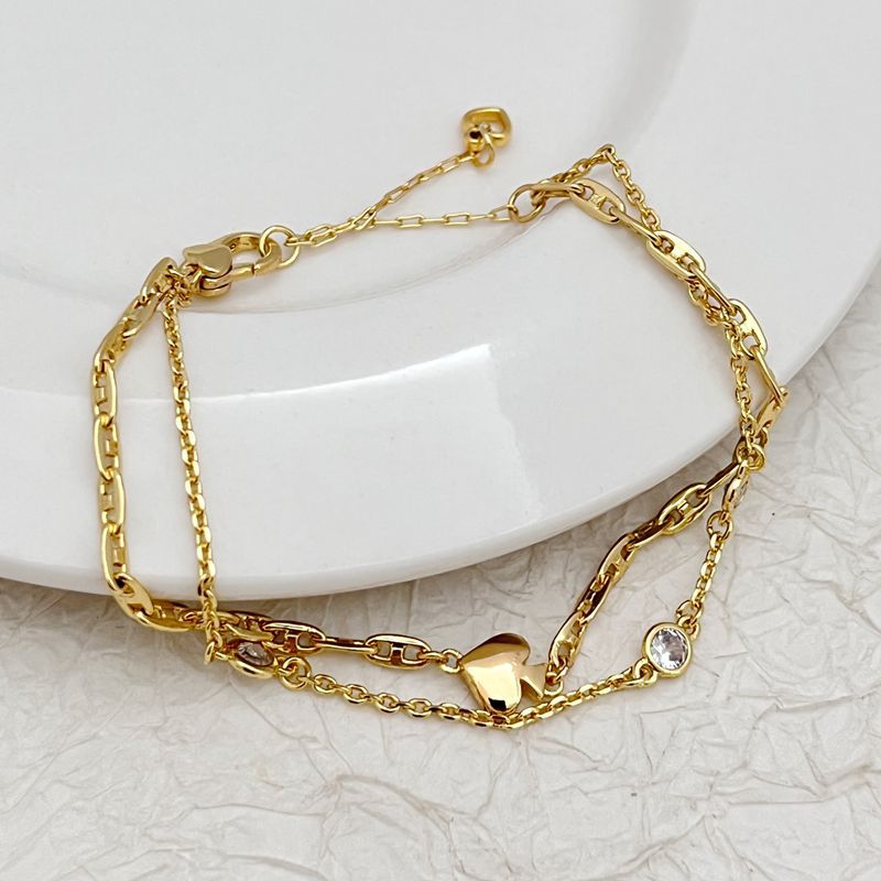 Kate Spade Sweet Heart Zirconia Multi-Layer Pendant Bracelet