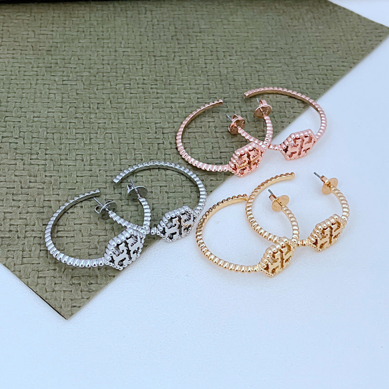 Tory Burch Openwork Logo Large Earrings women