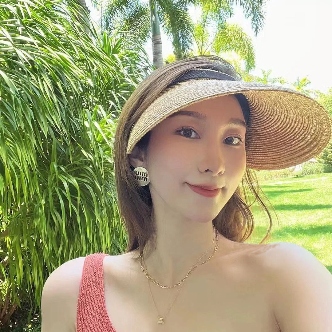 Miu Miu Simple Hollow Round Metal Stud Earrings