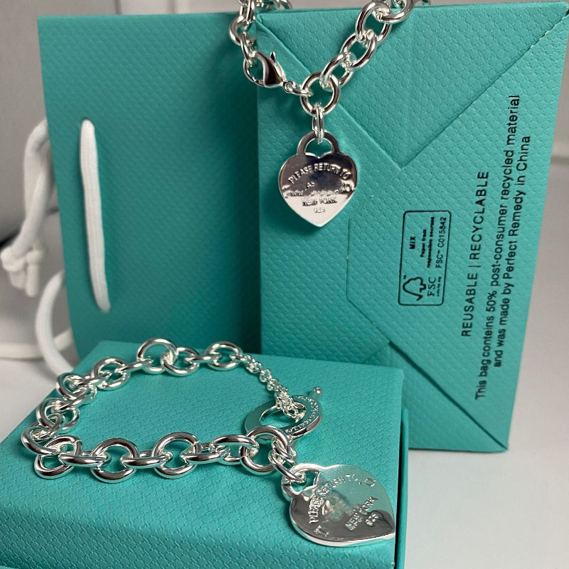 Tiffany S925 Handmade Chunky Chain Bracelet Men Women