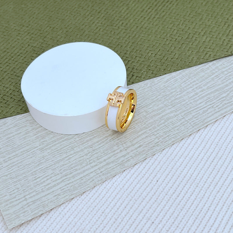 Tory Burch Enamel Metal Rings