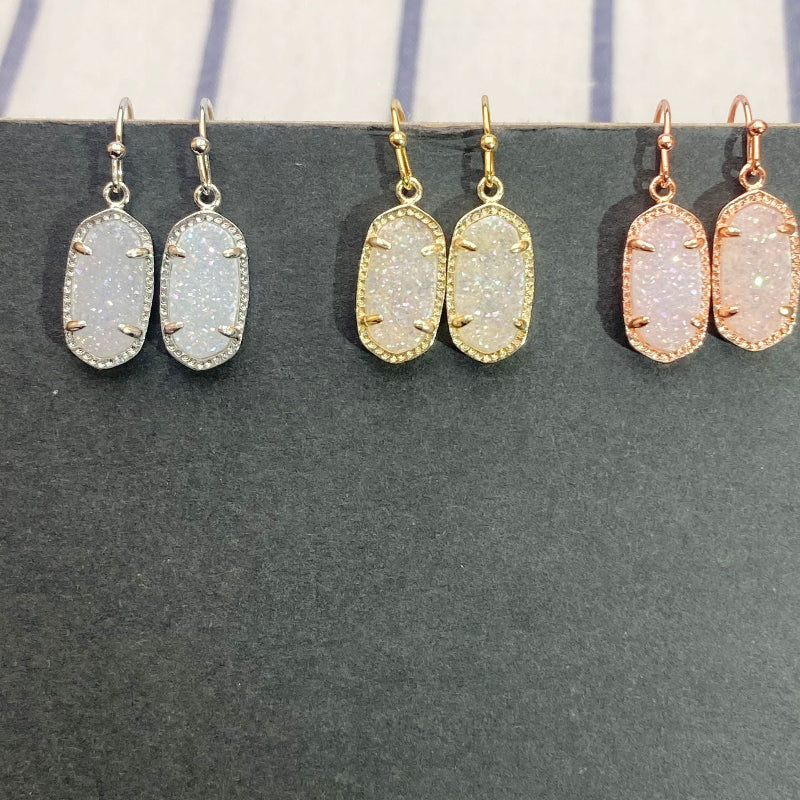 Kendra Scott Natural Crystal Pendant Earrings