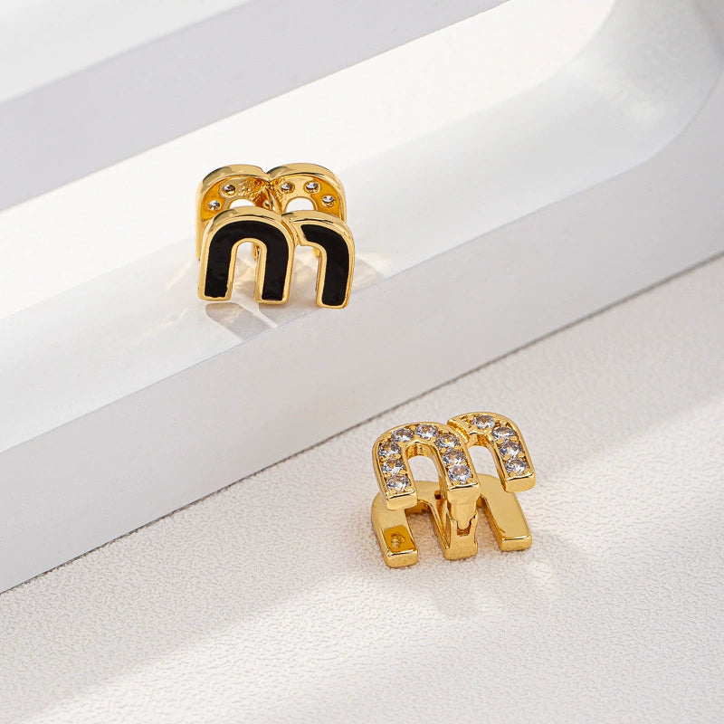Miu Miu Multicolor Enamel Cute Double-Sided Design Metal Earrings
