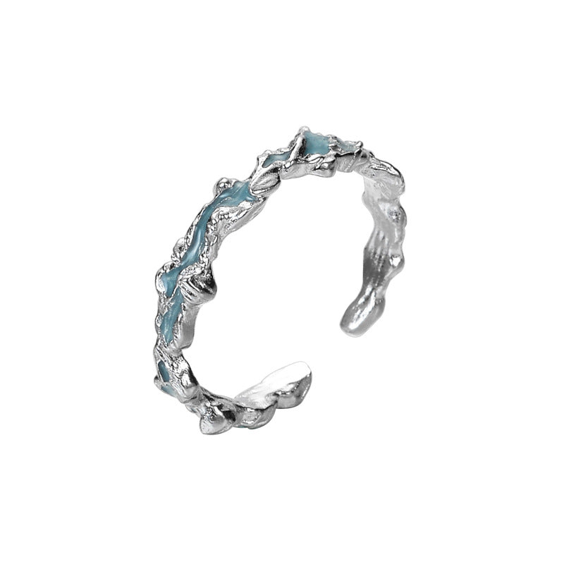Silver Coral Open Ring

