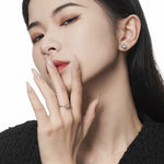 Melted Metal Tulip Ring with Moonstone

