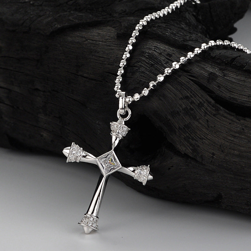 Unique Silver Cross with Tapered Arms

