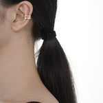 Hand-Forged Silver Ear Cuff with Gold Accent

