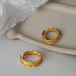 Asymmetrical Textured Open Rings

