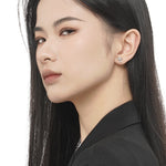 Crystal-Embellished Cross Earrings

