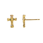 Vintage Silver Cross Earrings with Gemstones

