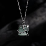 Natural Stone & Silver Vine Necklace

