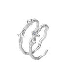 Twisted Vine and Star Ring

